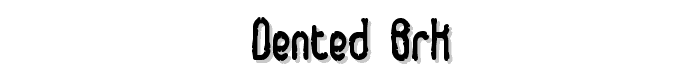 Dented BRK font